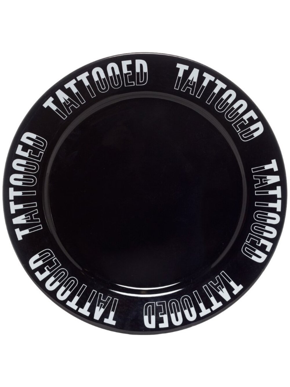 4 PACK Porcelain 9” Tattooed Dinner PlateS Punk Goth Subculture Tattoo Retro NEW
